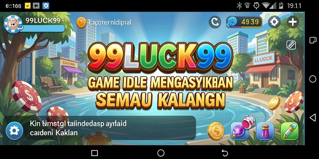 Tangkapan layar game 99LUCK99 menampilkan mekanisme gameplay Idle yang menarik.