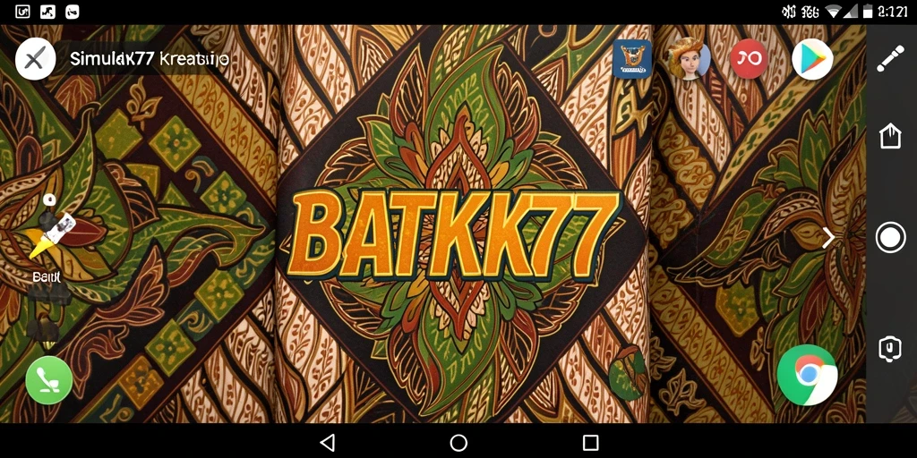 Tampilan gameplay unik dan kreatif BATIK77 dalam mendesain batik.