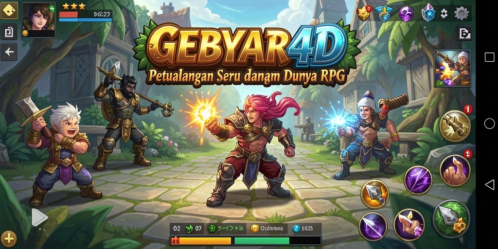 Tampilan menarik dari gameplay RPG GEBYAR4D.