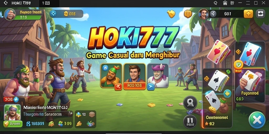 Tampilan utama HOKI777 menampilkan gameplay yang menegangkan dan penuh warna.