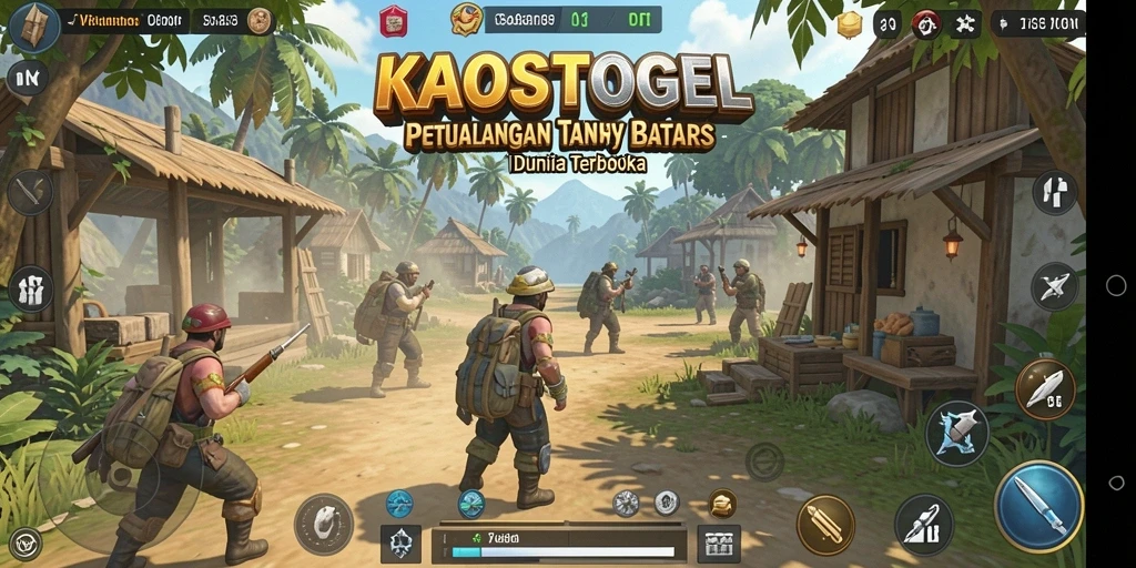 Screenshot gameplay KAOSTOGEL menampilkan keindahan dunia terbuka.