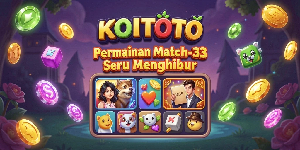 Tangkapan layar gameplay KOITOTO dengan aksi mencocokkan permata.