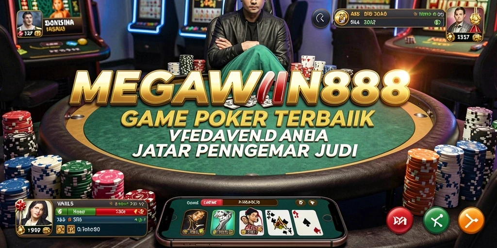 Tampilan gameplay MEGAWIN888 yang seru dalam permainan Poker.