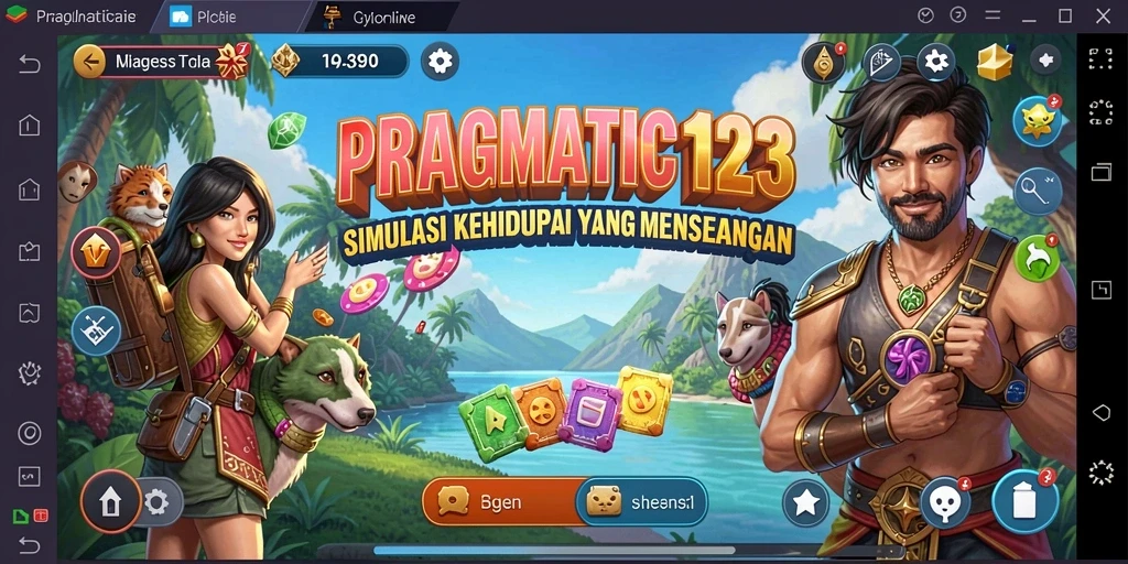 Screenshot gameplay PRAGMATIC123 menunjukkan karakter yang berinteraksi dalam lingkungan yang penuh warna.