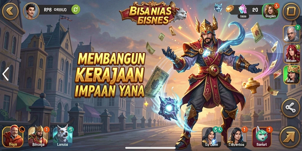 Gameplay RP8 menunjukkan proses membangun kerajaan bisnis yang menarik.