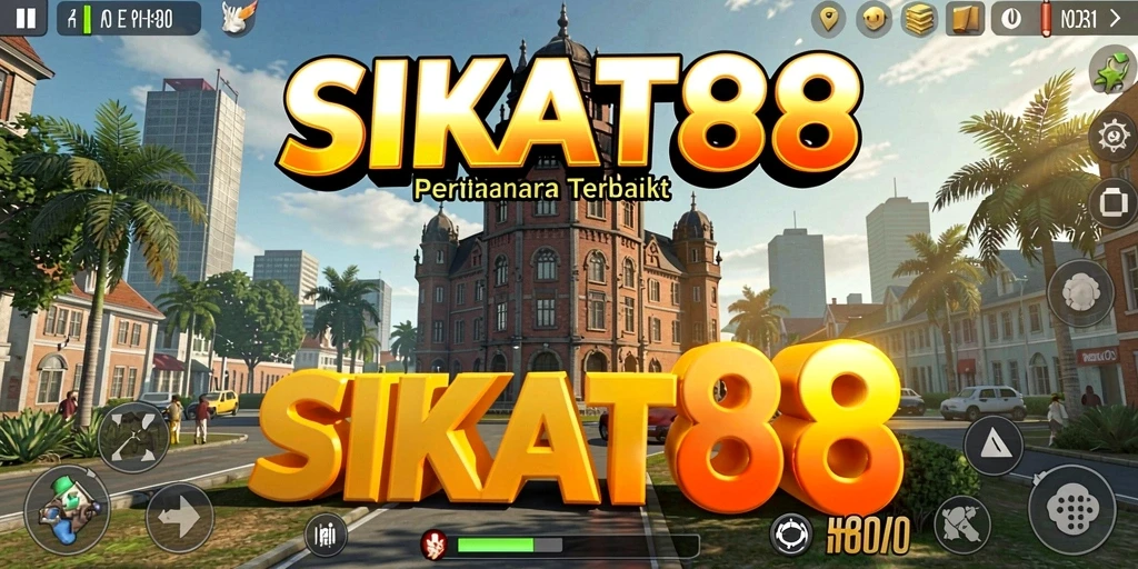 Tampilan gameplay <strong>SIKAT88</strong> dengan strategi pertahanan menara yang intens.
