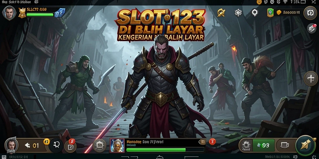 Gameplay SLOT123 yang menyeramkan dengan efek visual menakutkan.