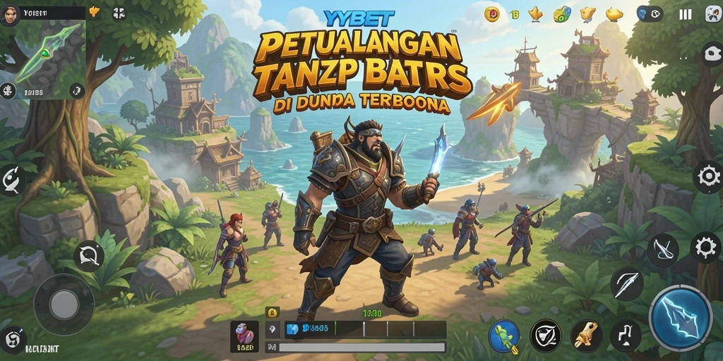 Screenshot menunjukkan pemain menjelajahi dunia terbuka yang indah.